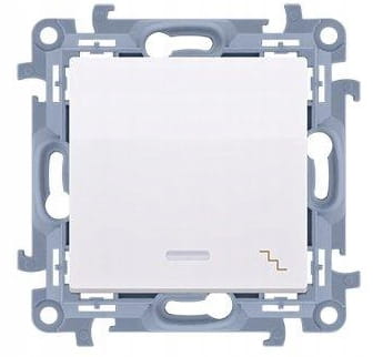 Simon 10 łącznik schodowy z podświetleniem biały